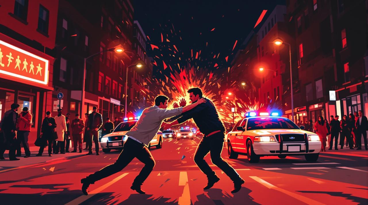 某男星深夜醉酒后当街与路人发生冲突,警方已介入